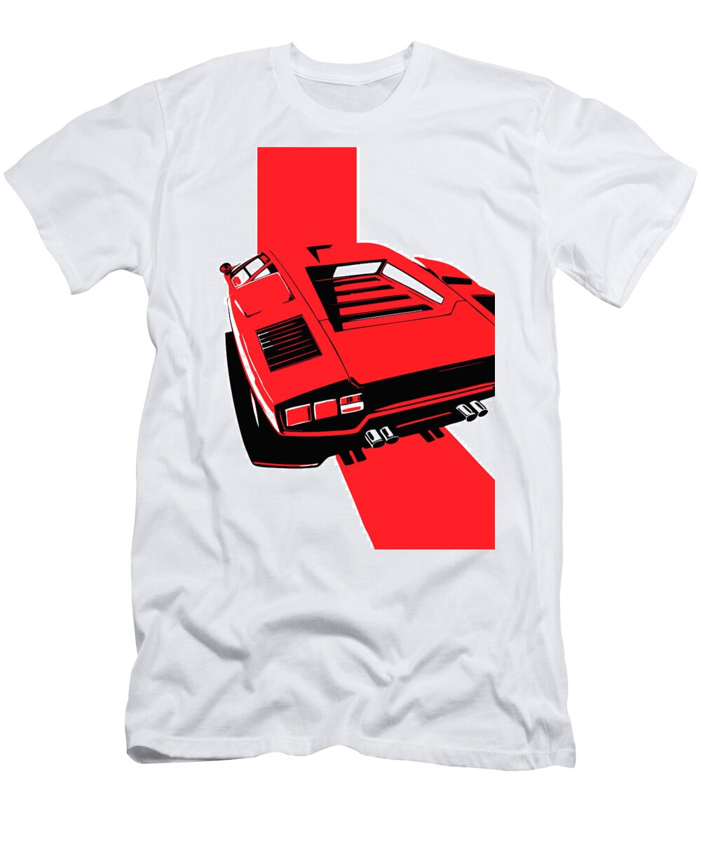 141 Lamborghini Countach Classic Italian Supercar Thespeedart T-Shirt