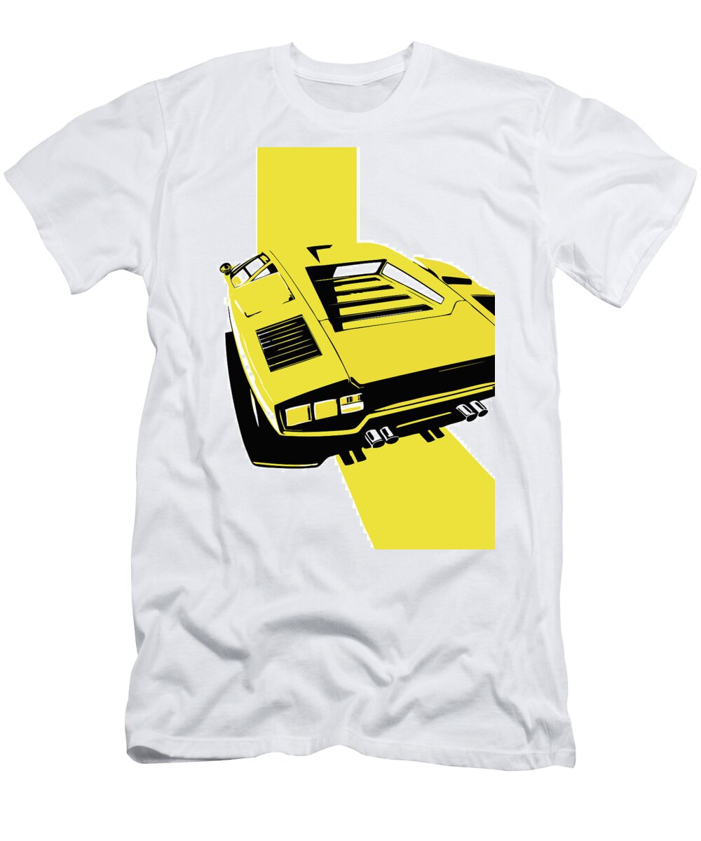 148 Lamborghini Countach Classic Italian Supercar Thespeedart T-Shirt