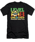 15 8 Year Old Gamer Gaming 8th Birthday Level 8 Unlocked Crazy Squirrel T-Shirt