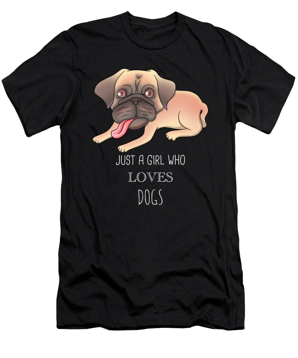 16 Just a Girl Who Loves Dogs Funny Dog Cynto T-Shirt