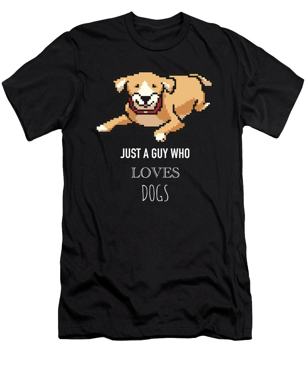 16 Just a Guy Who Loves Dogs Funny Dog Cynto T-Shirt