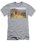 16 Woman Hiking Up Mt Dialbo Terry Schmidbauer T-Shirt
