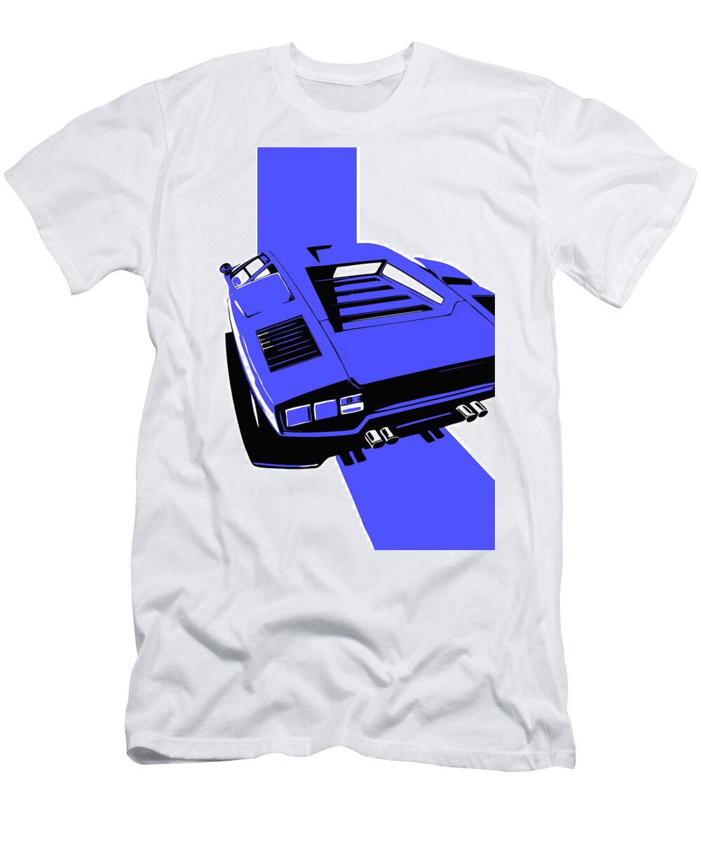 160 Lamborghini Countach Classic Italian Supercar Thespeedart T-Shirt