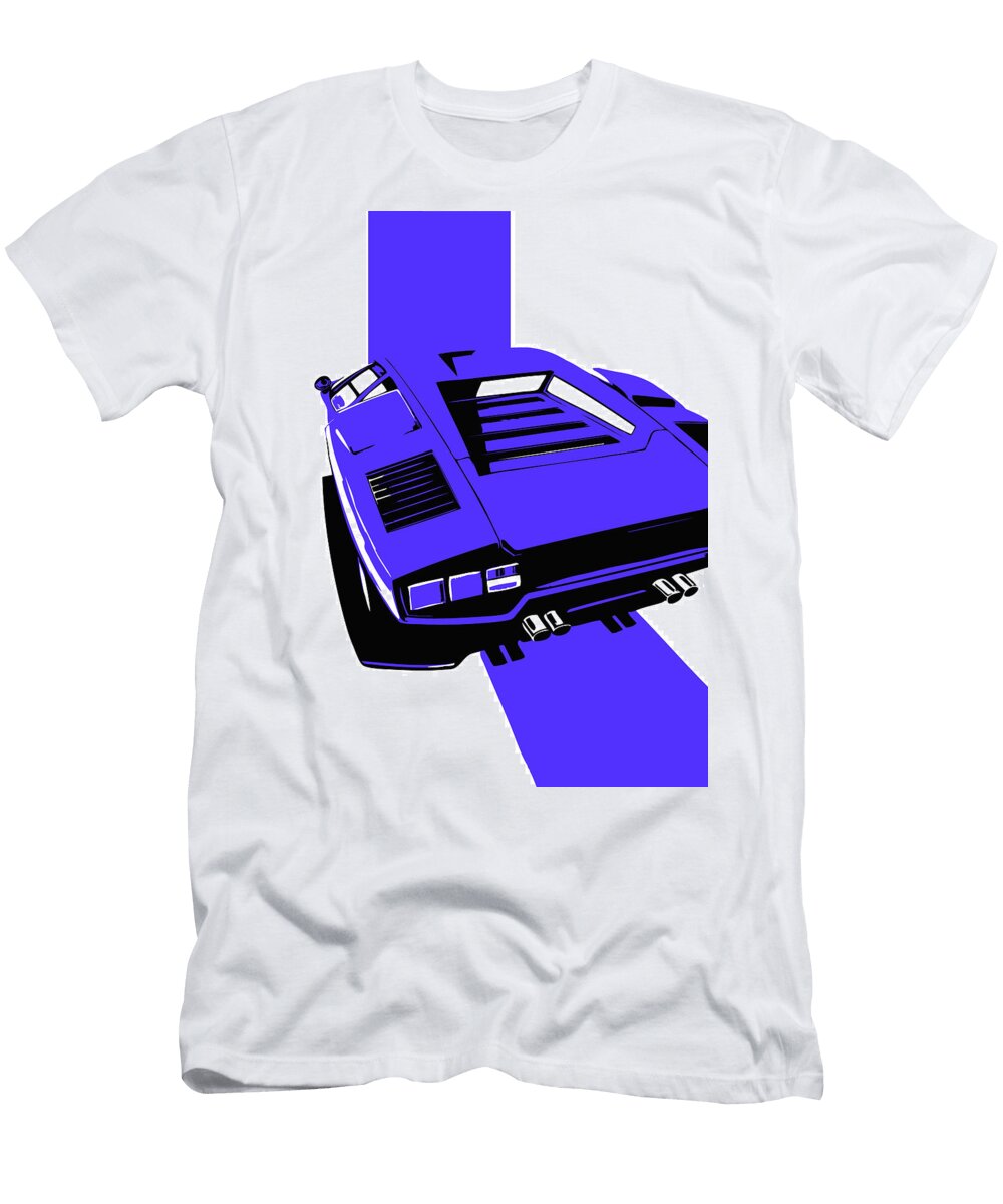 163 Lamborghini Countach Classic Italian Supercar Thespeedart T-Shirt