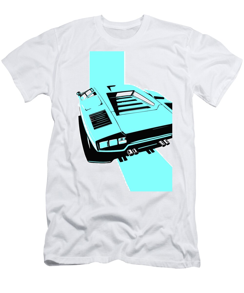 165 Lamborghini Countach Classic Italian Supercar Thespeedart T-Shirt