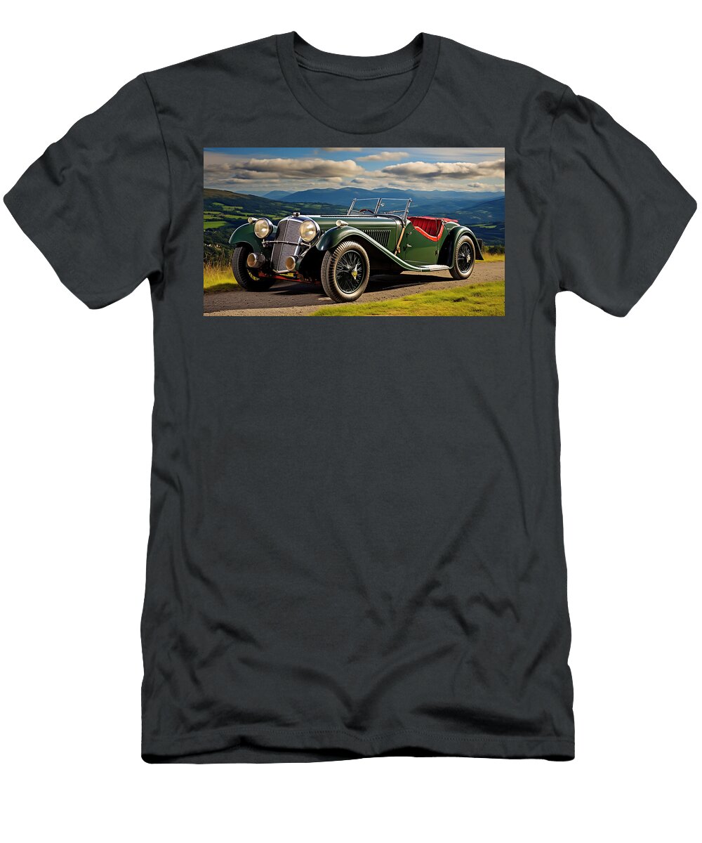 17 1934 Aston Martin 1 Litre Mark Ii Long Chassis By Asar Studios Celestial Images T-Shirt