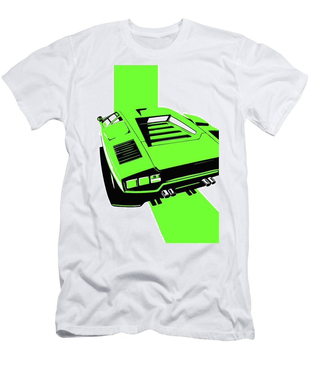 170 Lamborghini Countach Classic Italian Supercar Thespeedart T-Shirt