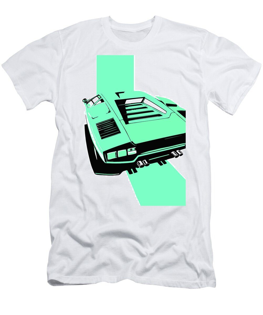 186 Lamborghini Countach Classic Italian Supercar Thespeedart T-Shirt