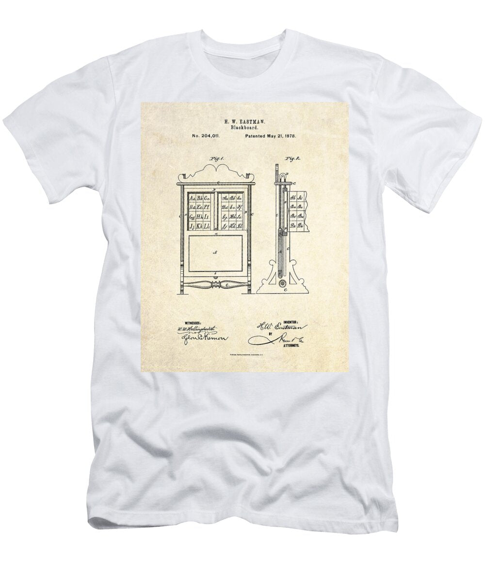 1878 Blackboard Patent Art Gary Bodnar T-Shirt