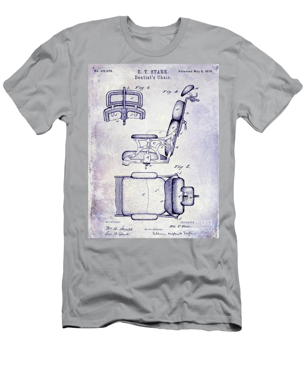 1879 Dentist Chair Patent Blueprint Jon Neidert T-Shirt
