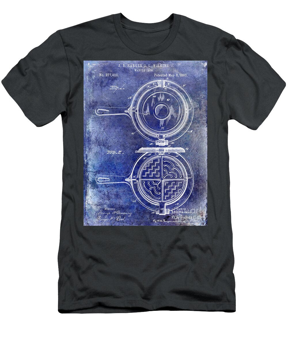 1883 Waffle Iron Patent Blue Jon Neidert T-Shirt