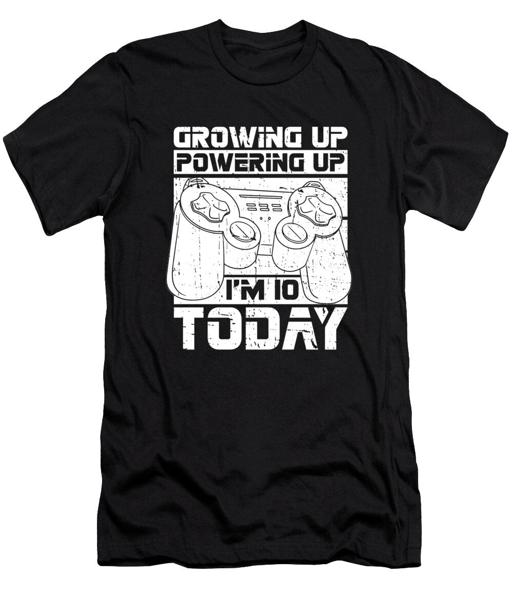 19 10 Year Old Gamer Video Games Gaming 10th Birthday Crazy Squirrel T-Shirt