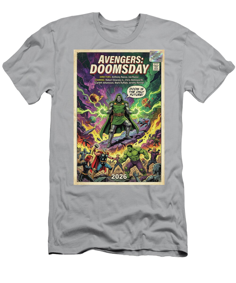 19 Avengers Doomsday Minimal Movie Poster Retro Film Poster Vintage 2026 Sampadart Gallery T-Shirt