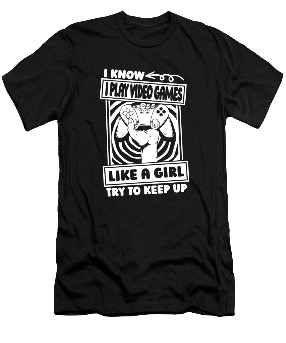 19 Gamer Gaming Video Games Crazy Squirrel T-Shirt