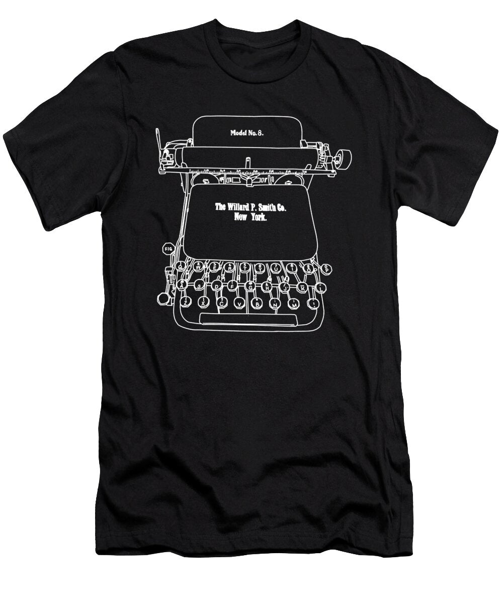 1912 Willard P Smith Model No 8 White Line Art Lance Gambis Art T-Shirt
