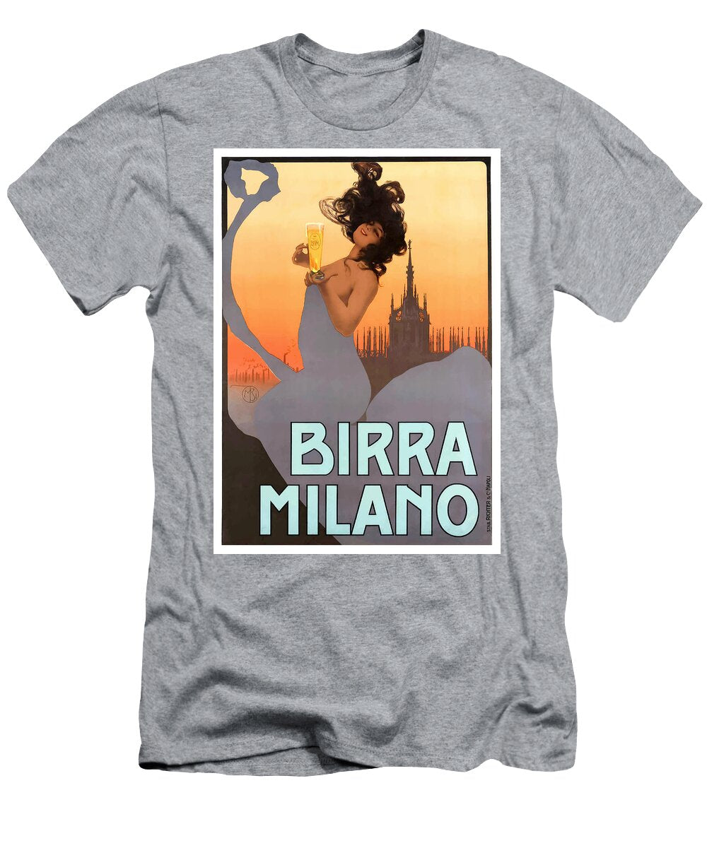 1920 Italy Birra Milano Beer Advertising Poster Retro Graphics T-Shirt