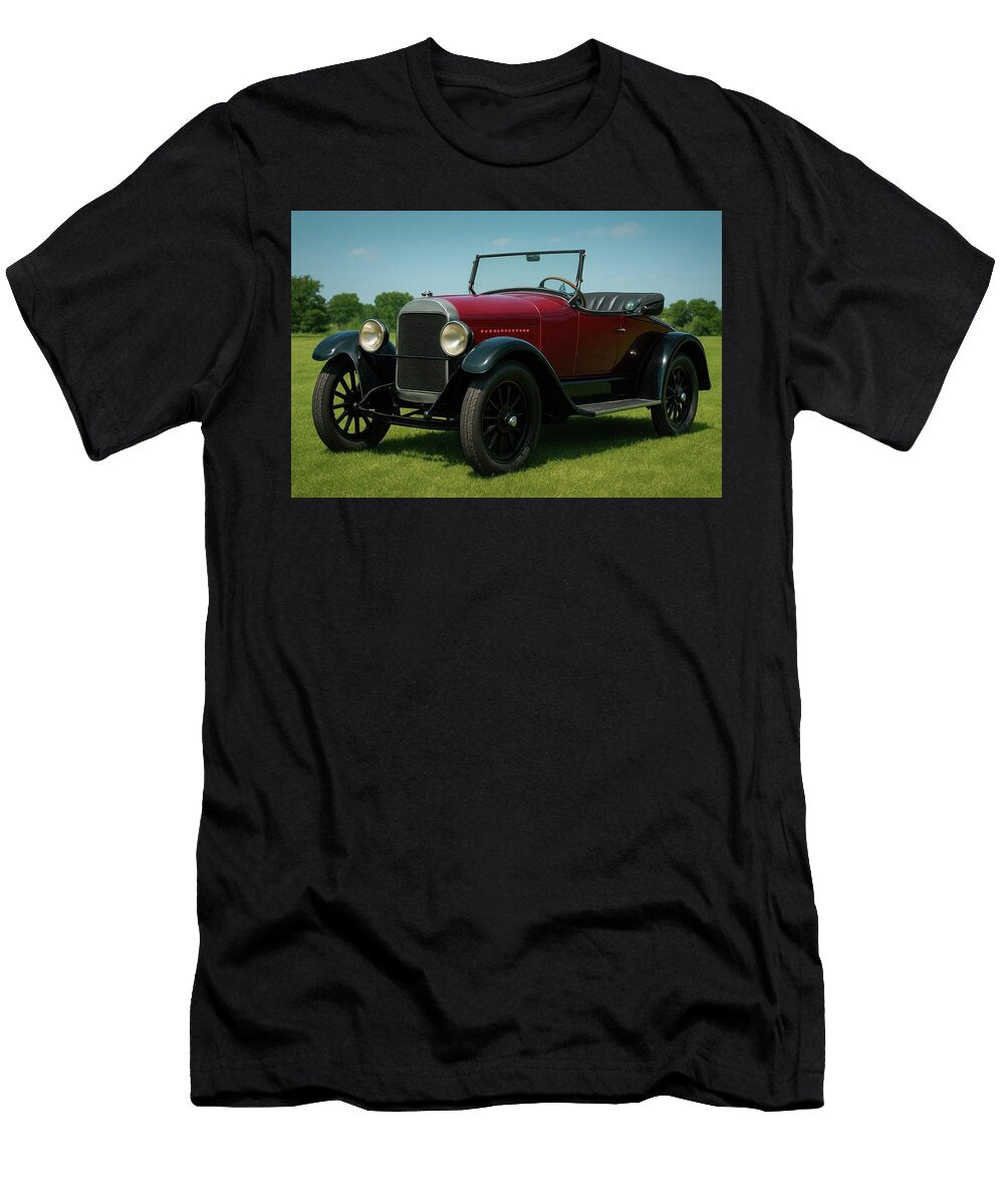 1920s Maroon Roadster on the Summer Prairie Cathy Anderson T-Shirt