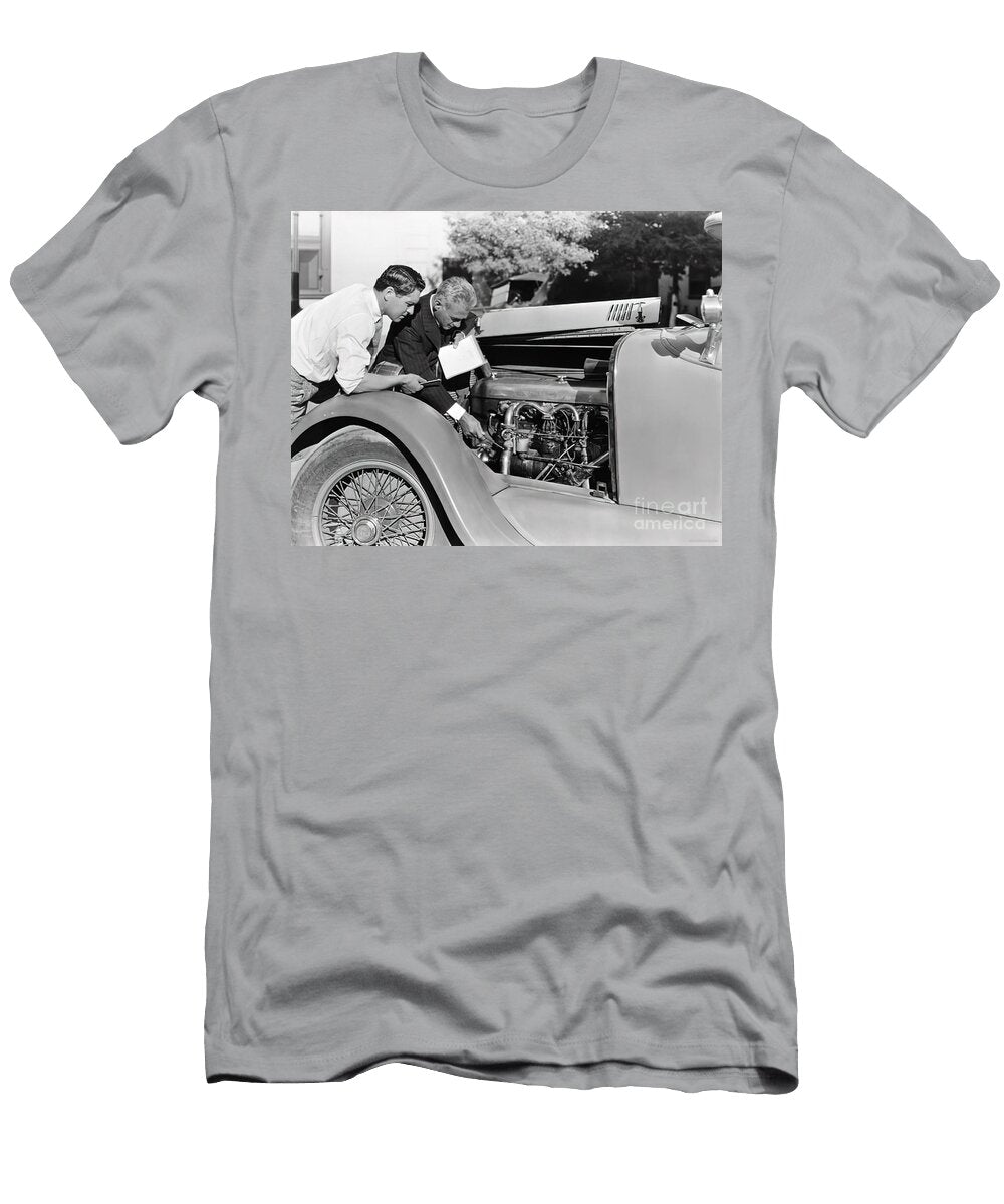 1923 Duesenberg Model a Equipped with Winfield Carburetors with Ralph Depalma Retrographs T-Shirt