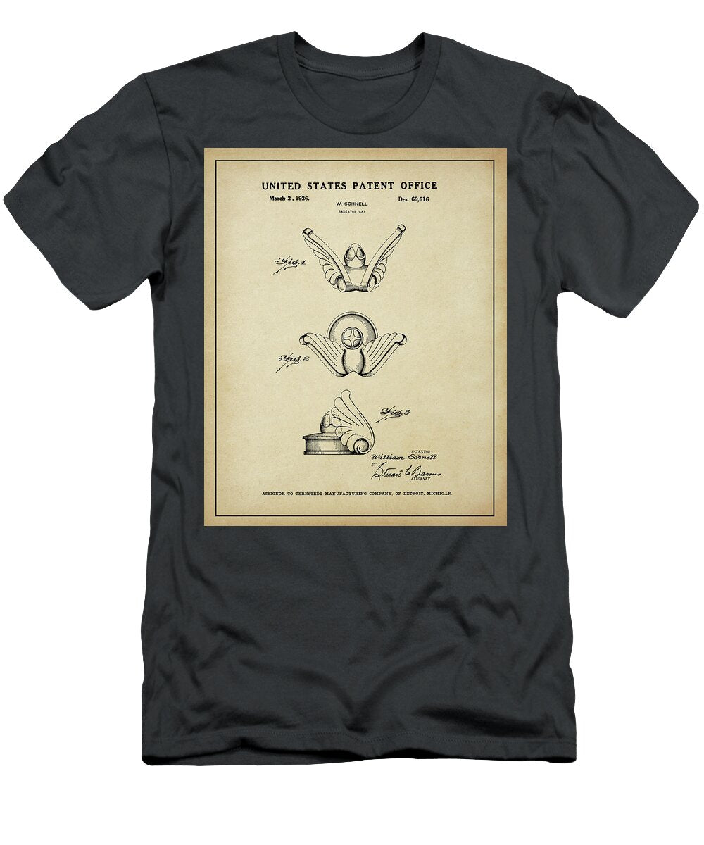 1926 Gm Winged Radiator Cap Patent Dale Kincaid T-Shirt