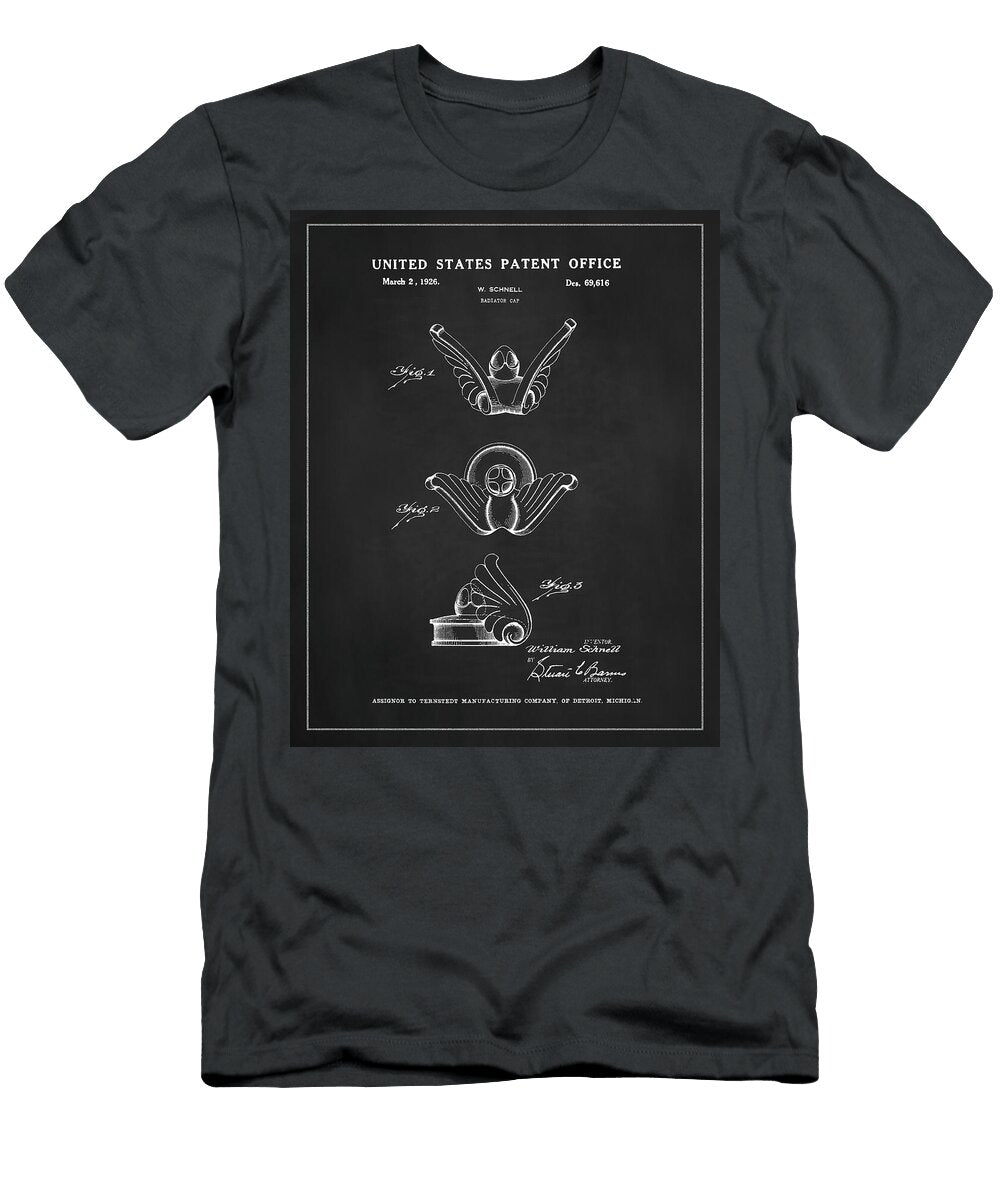 1926 Gm Winged Radiator Cap Patent Drawing Dale Kincaid T-Shirt