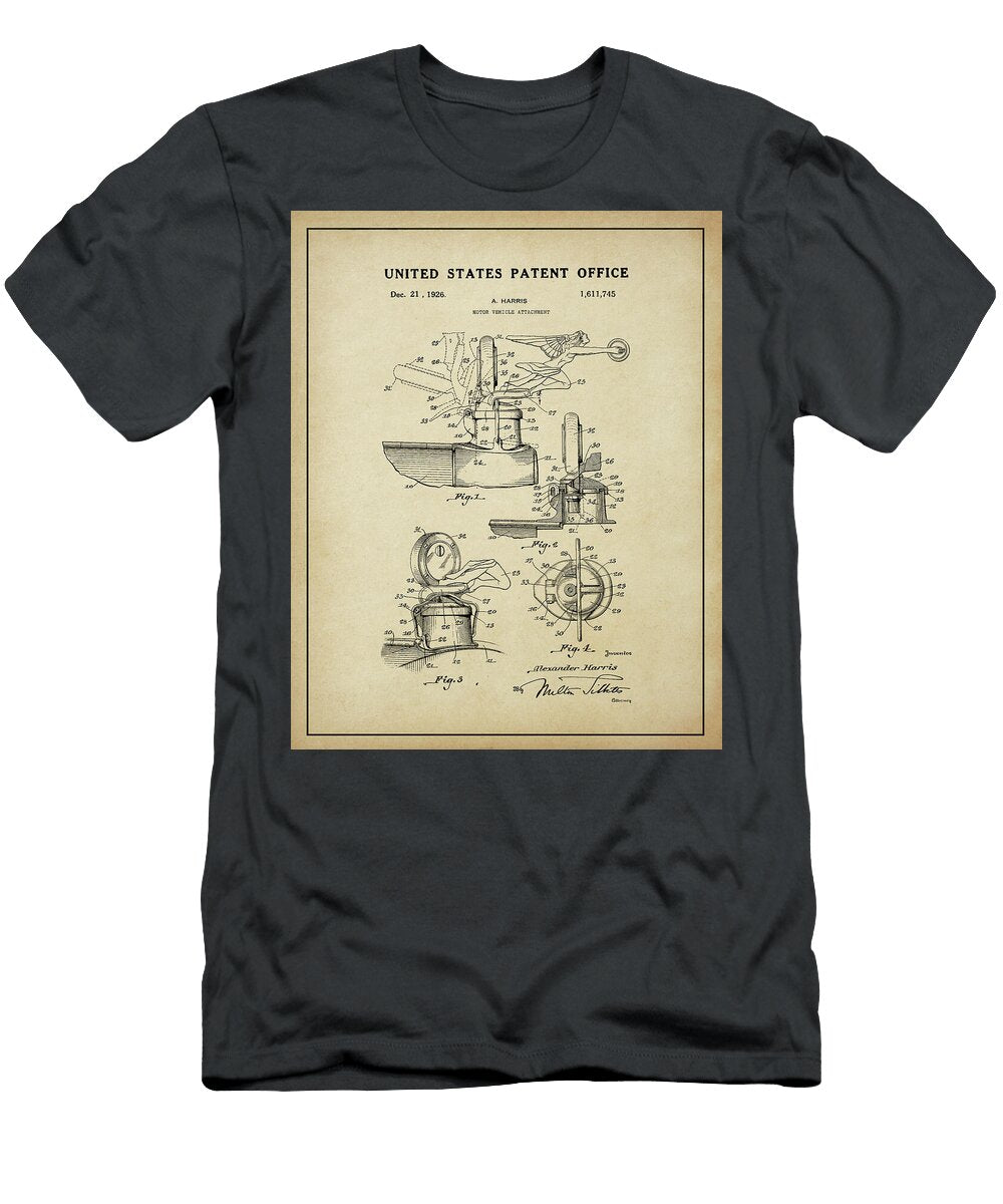 1926 Packard Hood Ornament Patent Dale Kincaid T-Shirt