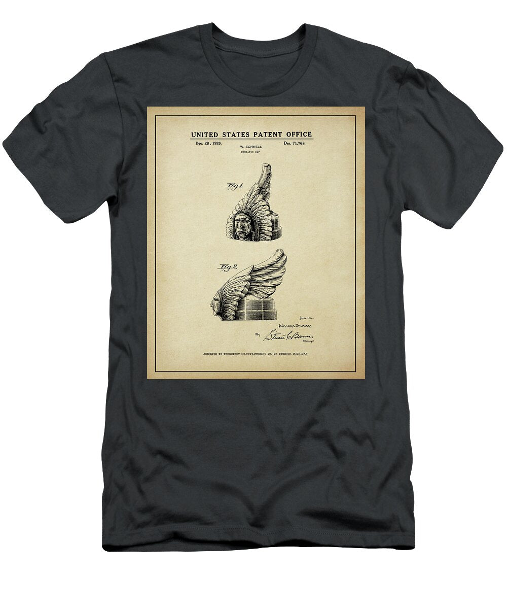 1926 Pontiac Chief Radiator Ornament Patent Dale Kincaid T-Shirt