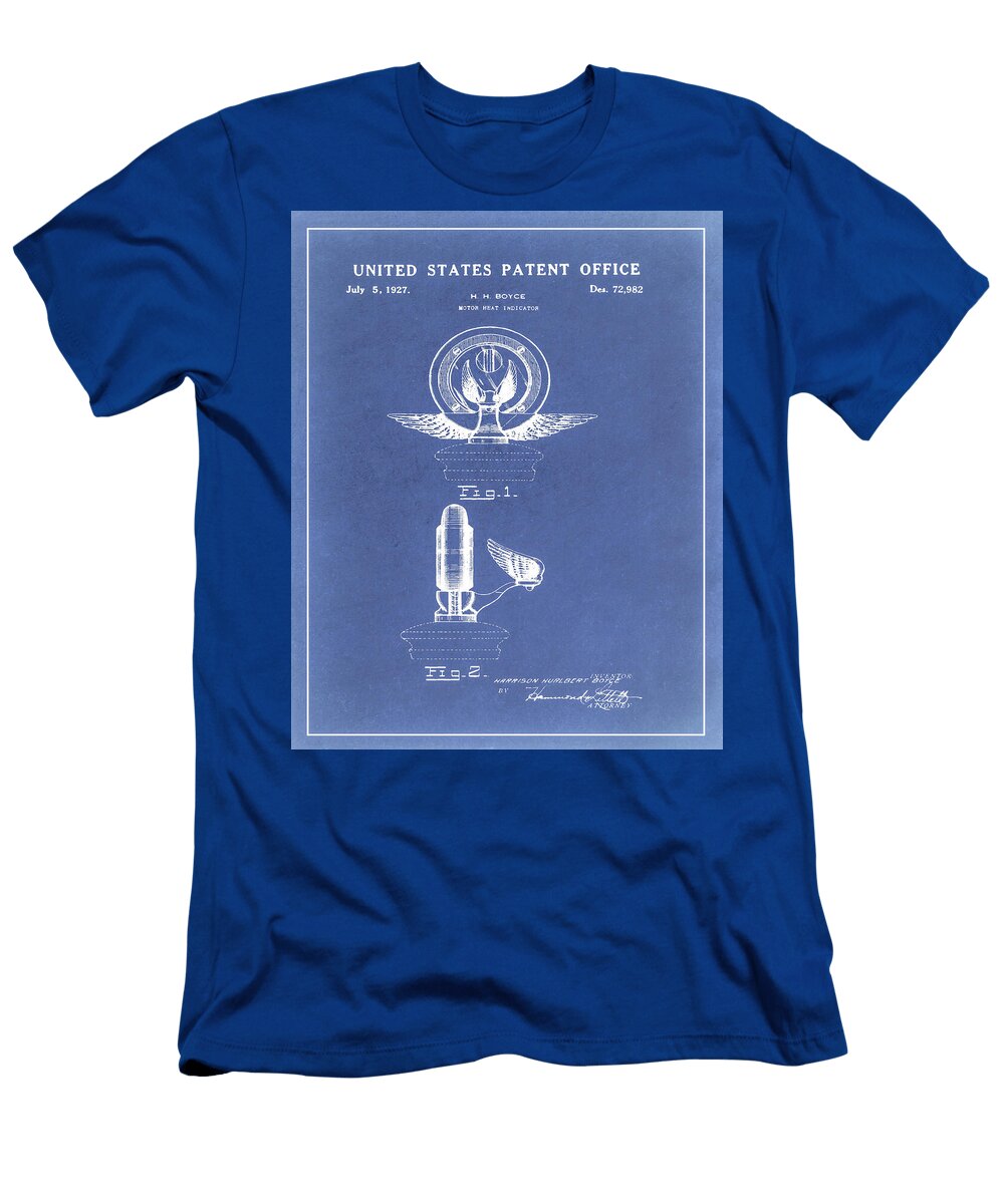 1927 Motometer Radiator Cap Ornament Patent Blueprint Dale Kincaid T-Shirt