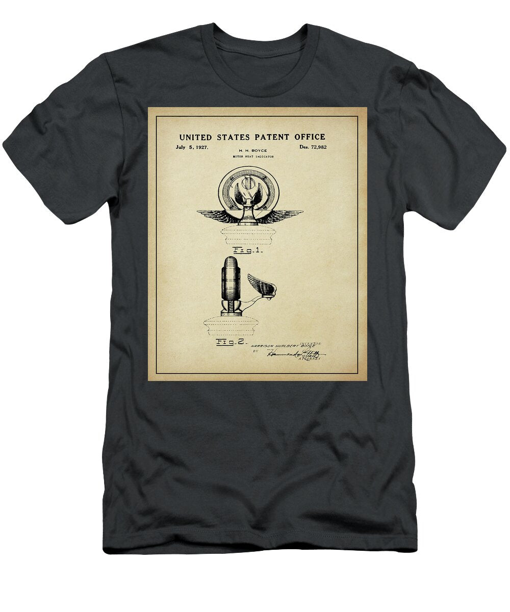 1927 Motometer Radiator Cap Ornament Patent Dale Kincaid T-Shirt