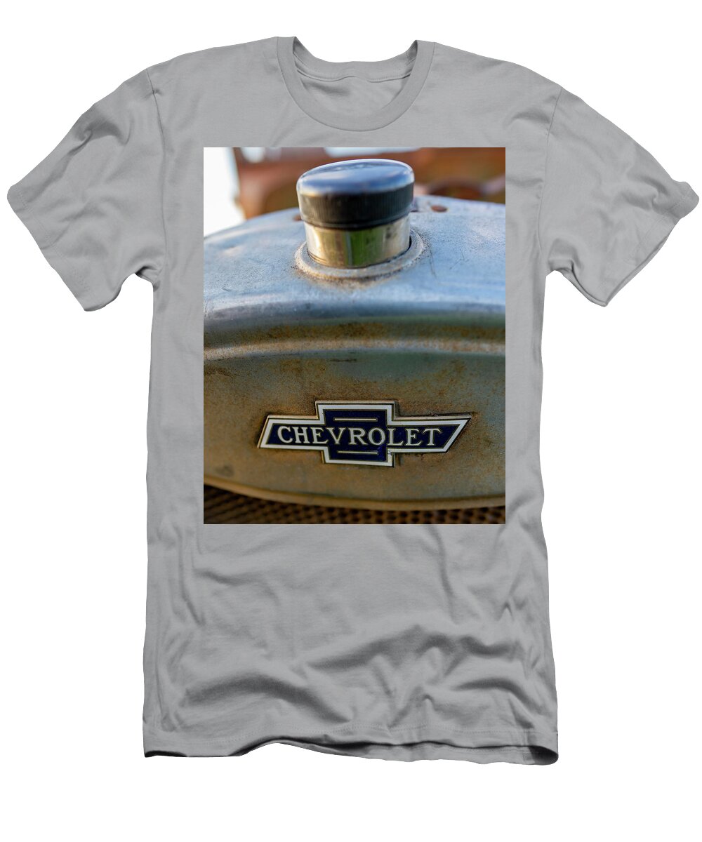 1929 Chevy Truck Radiator Cap and Emblem Art Whitton T-Shirt