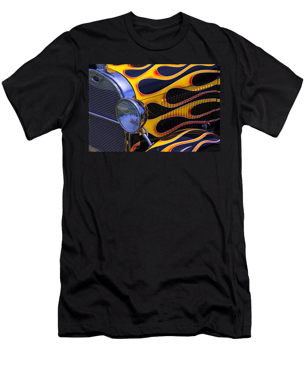 1929 Model a 2 Door Sedan with Flames Garry Gay T-Shirt