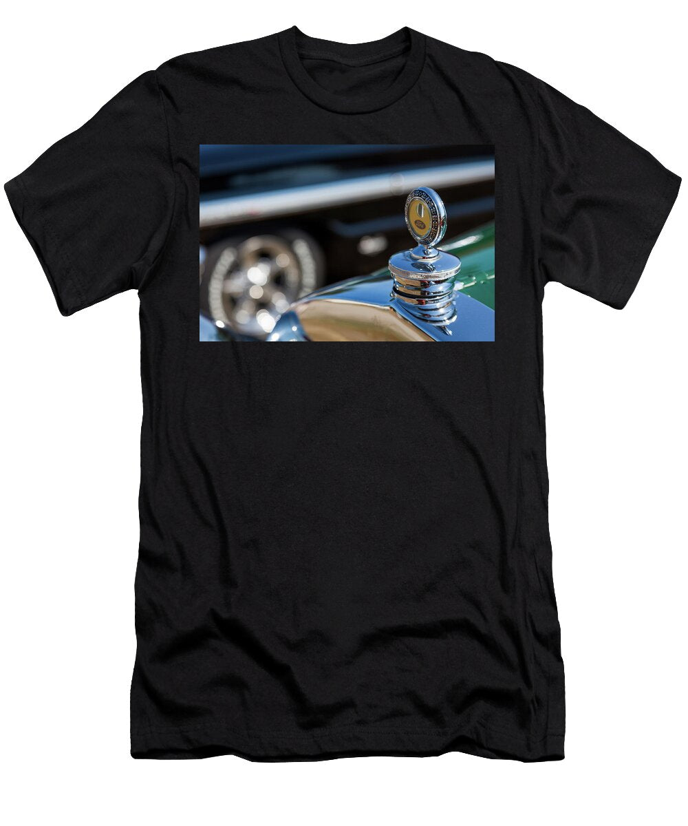 1930s Ford Radiator Cap At Antique Car Panoramic Images T-Shirt