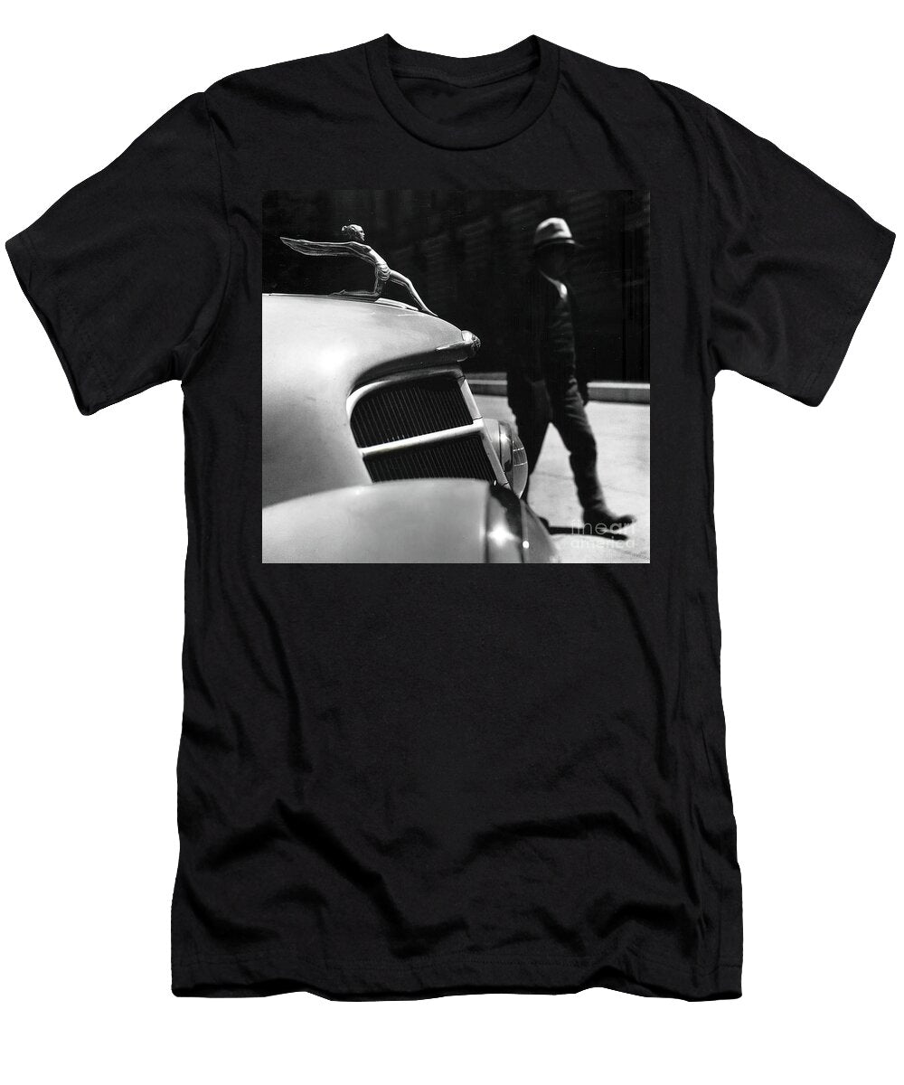 1930s Lincoln Radiator Ornament and Pedestrian Retrographs T-Shirt