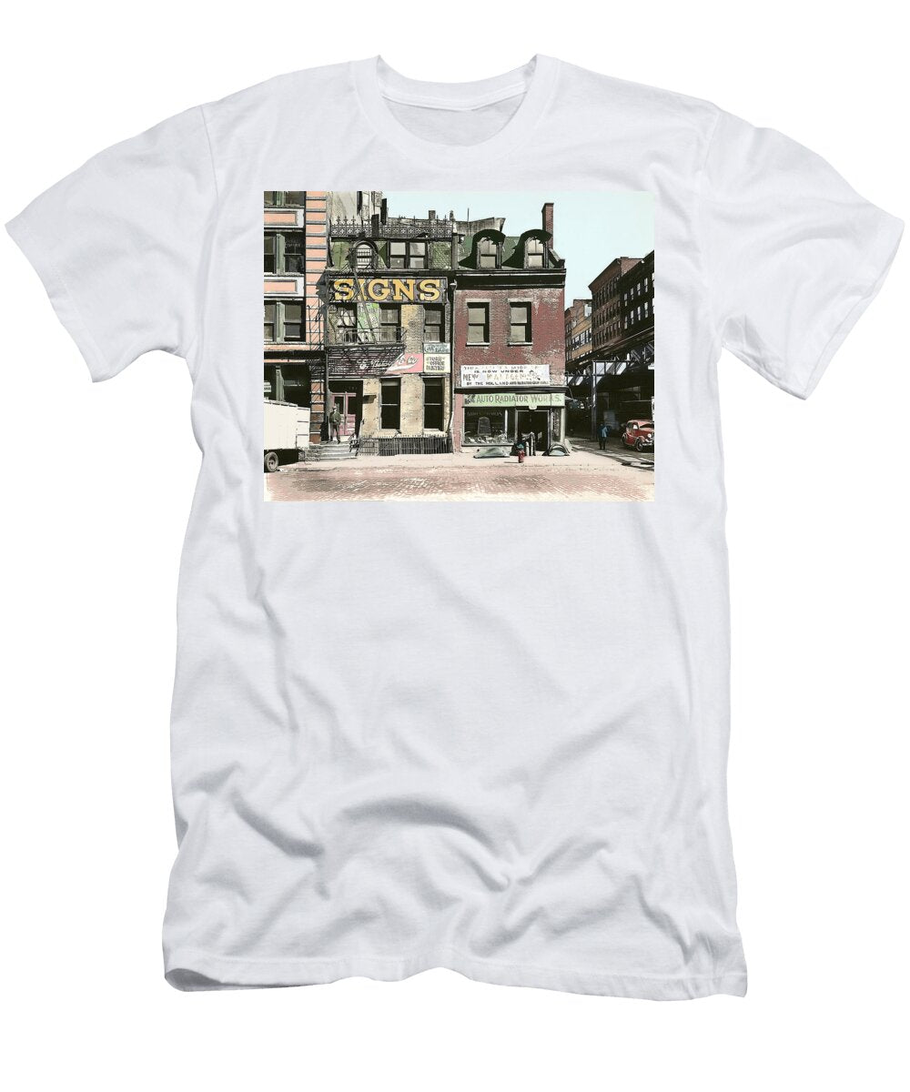 1930s Sign Shop Colorized Photo Art Shelli Fitzpatrick T-Shirt