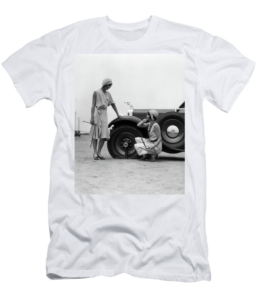 1930s Two Women Confront an Automobile Vintage Images T-Shirt