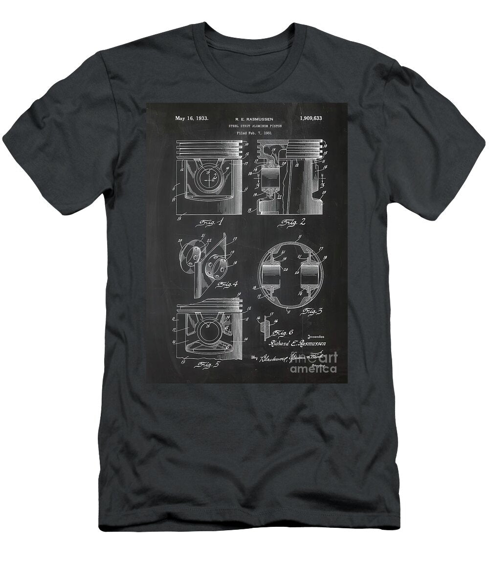 1931 Steel Strut Aluminium Piston Patent Christian Hall T-Shirt