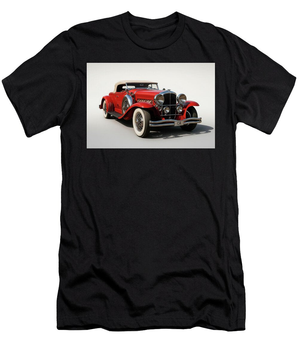 1932 Duesenberg Model J Convertible Roadster Red Studio Three Quarter Cathy Anderson T-Shirt
