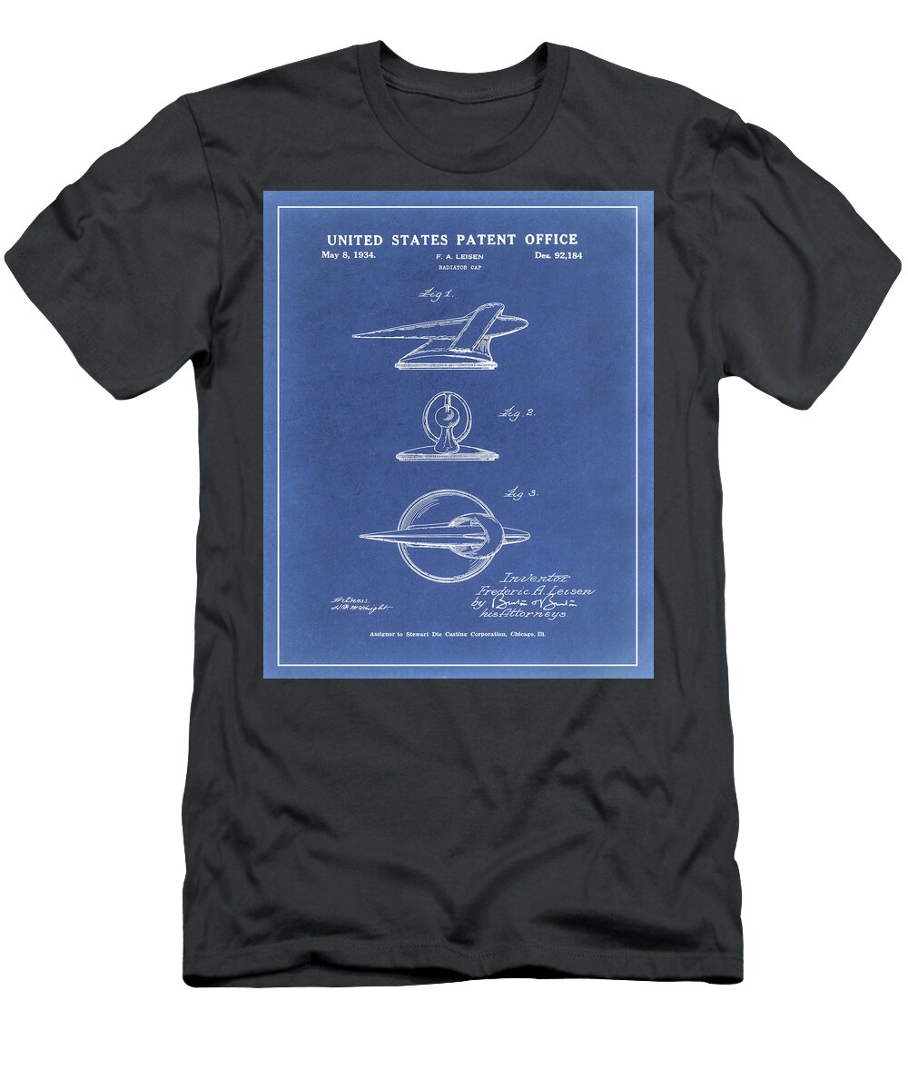 1934 Buick Bombsight Hood Ornament Patent Blueprint Dale Kincaid T-Shirt