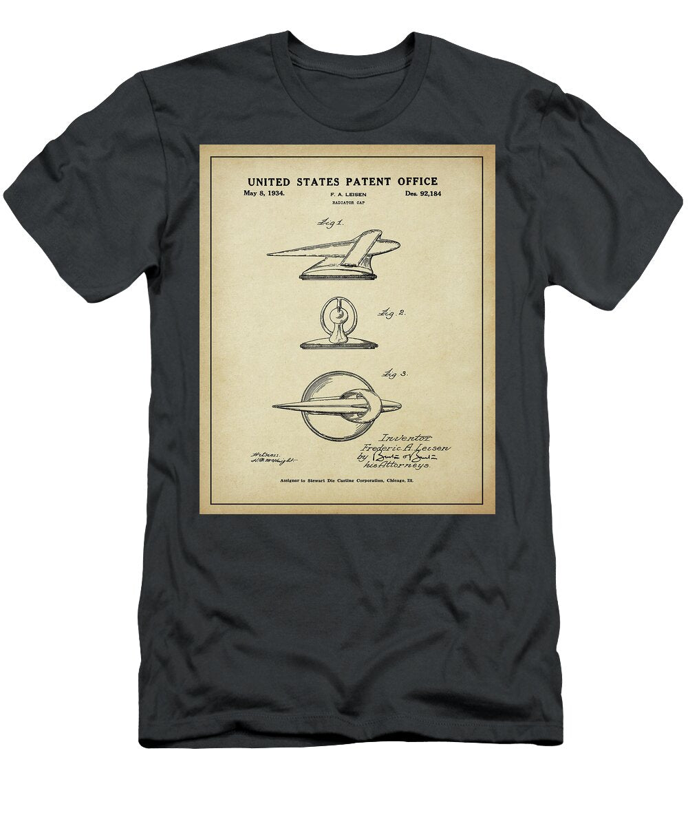 1934 Buick Bombsight Hood Ornament Patent Dale Kincaid T-Shirt