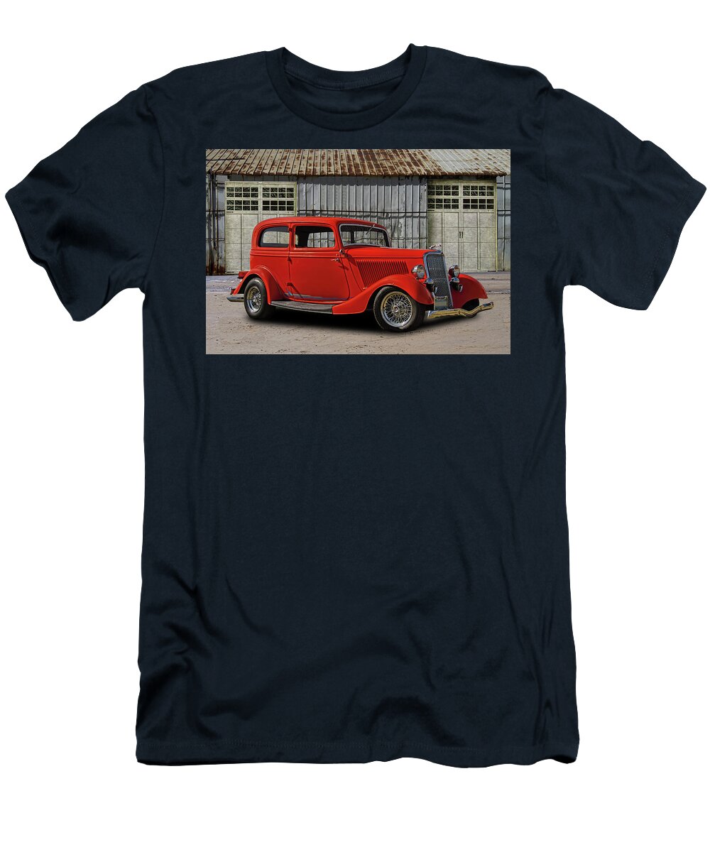1934 Ford Vintage 2 Door Sedan 0160 Nick Gray T-Shirt