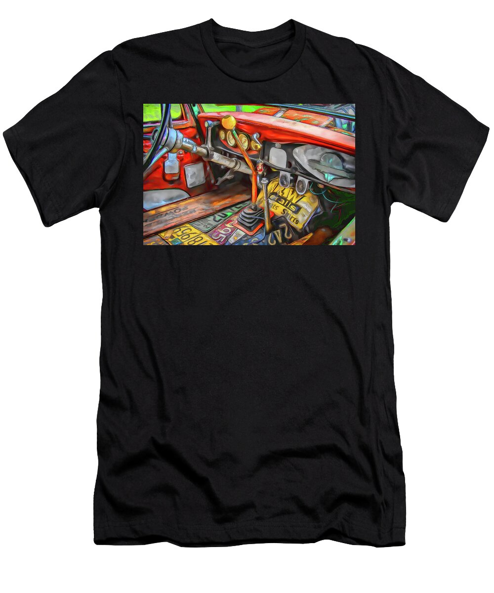 1934 Plymouth Rat Rod Roadster Abstract Nick Gray T-Shirt