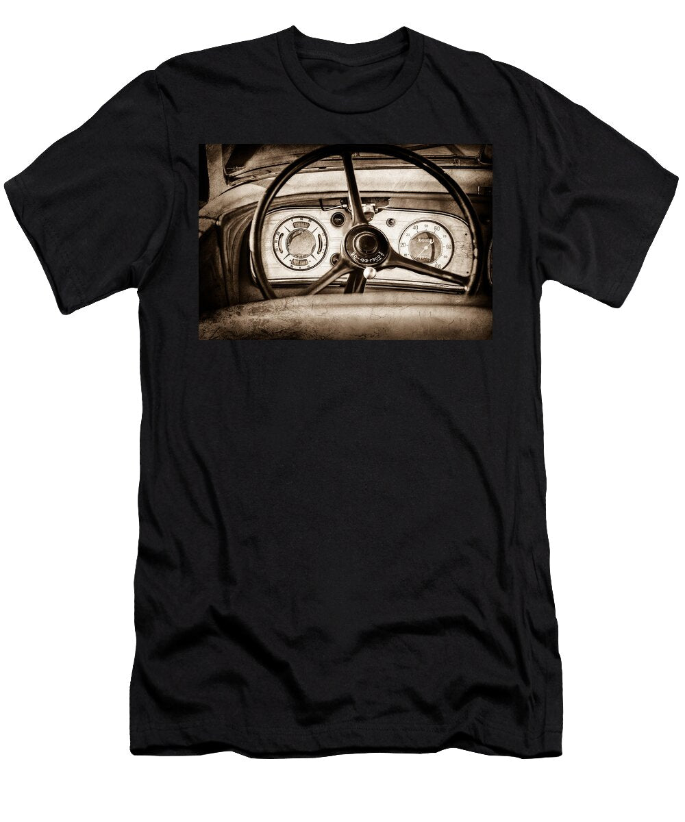 1935 Auburn 851 Supercharged Boattail Speedster Steering Wheel 0862s Jill Reger T-Shirt