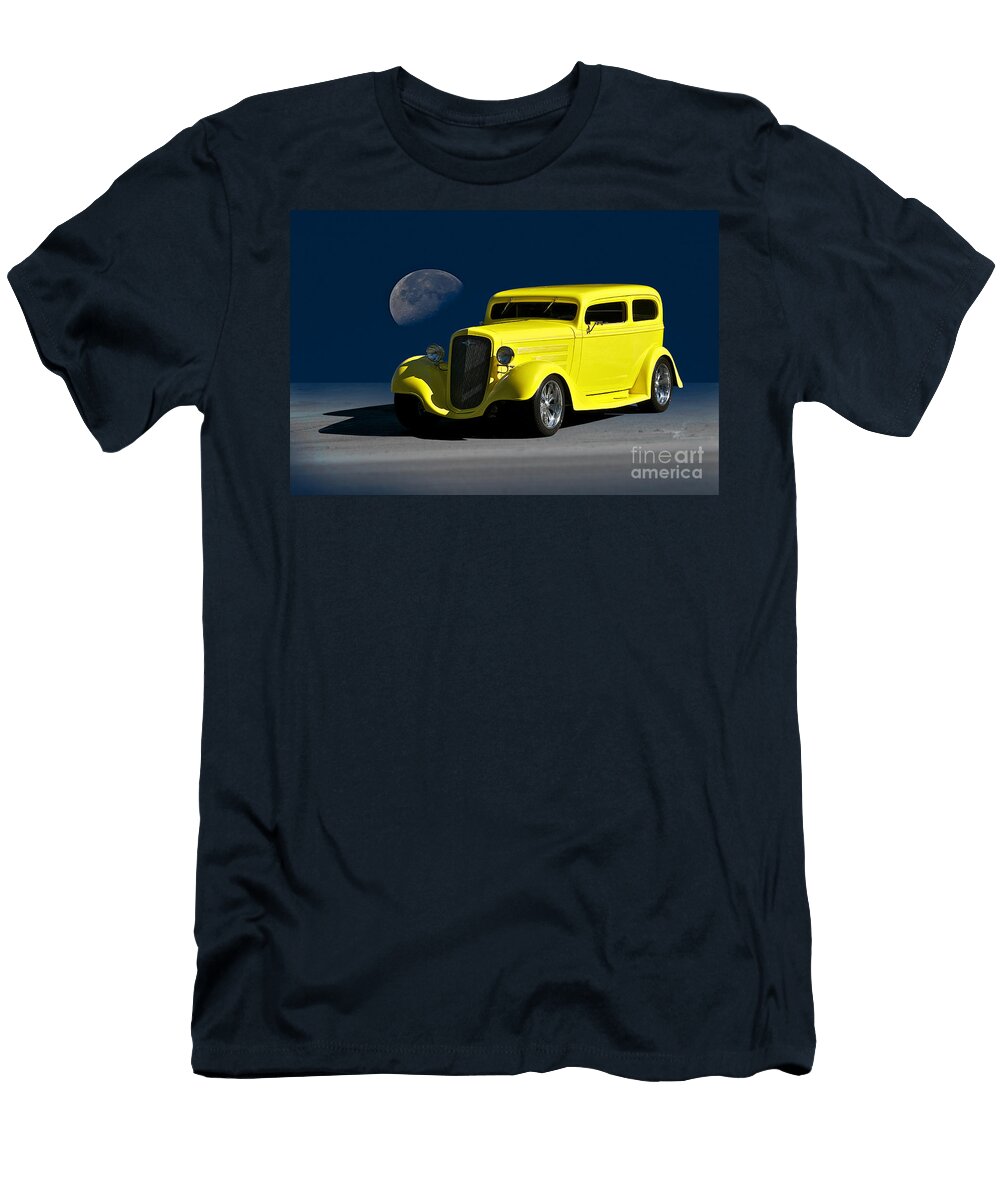 1935 Chevrolet Sedan Blue Moon Rising Dave Koontz T-Shirt