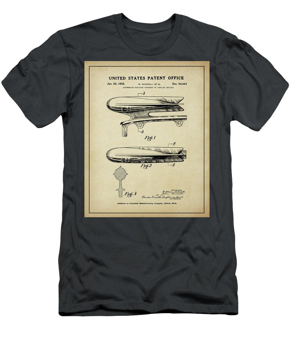 1935 Oldsmobile Hood Ornament Patent Dale Kincaid T-Shirt