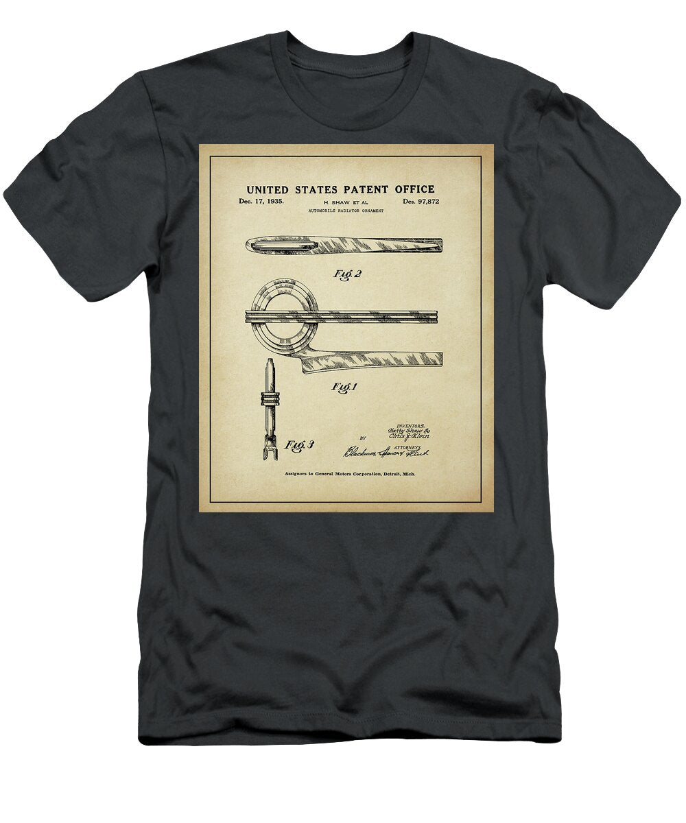 1936 Pontiac Deluxe 8 Hood Ornament Dale Kincaid T-Shirt