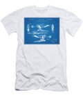 1937 Pontiac Radiator Cap Hood Ornament Blueprint Patent Print Greg Edwards T-Shirt