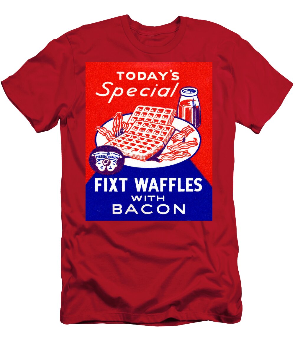 1940 Waffles with Bacon Historic Image T-Shirt