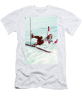 1940s 1950s Woman on Skis Falling Vintage Images T-Shirt