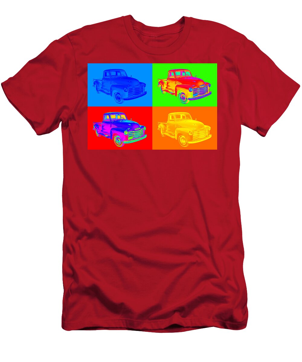 1947 Chevrolet Thriftmaster Pickup Pop Art Keith Webber Jr T-Shirt
