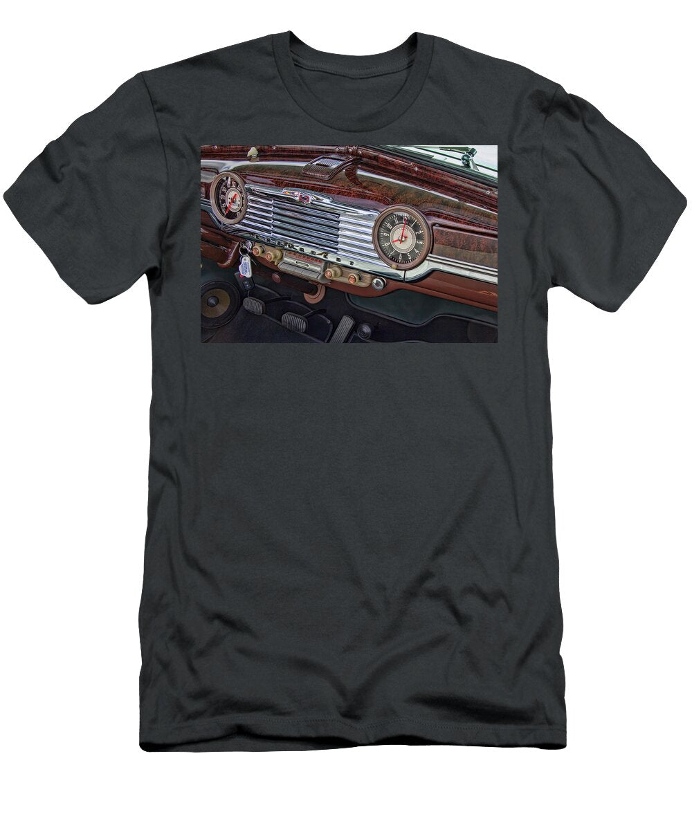 1948 Chevrolet Convertible Dashboard and Emblem 0142 Nick Gray T-Shirt