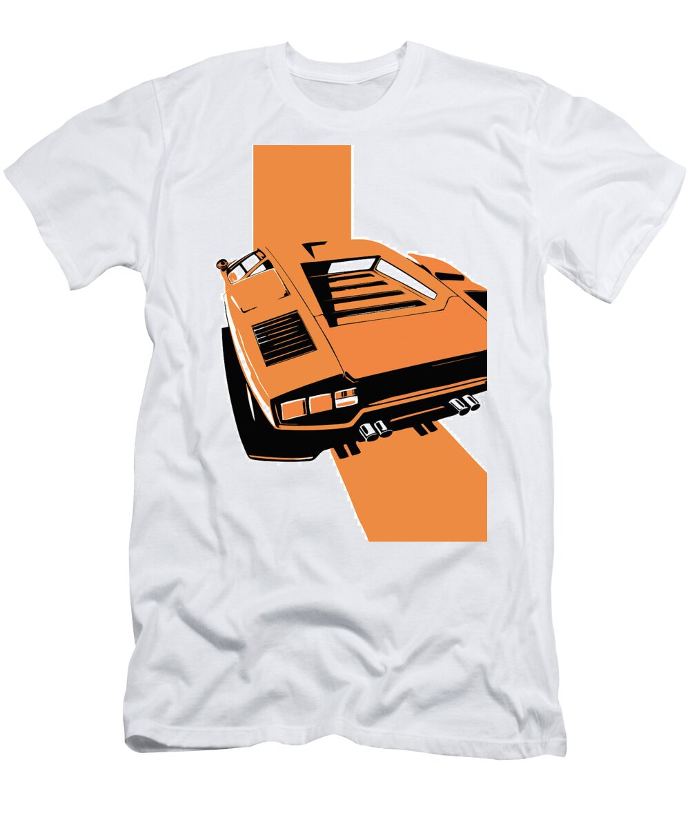 195 Lamborghini Countach Classic Italian Supercar Thespeedart T-Shirt